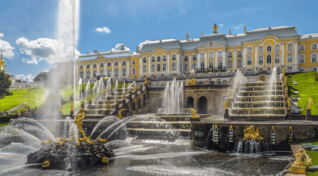 The rooms and halls of the Grand Peterhof Palace